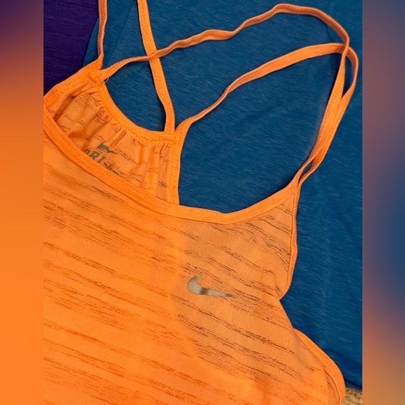 Nike drifit Women's sheer racerback tank athletic tops Blue, Purple, Orange S - Picture 5 of 15
